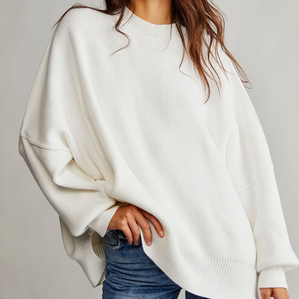 Free People Easy Street Tunic Sweater Size M Color Lilac